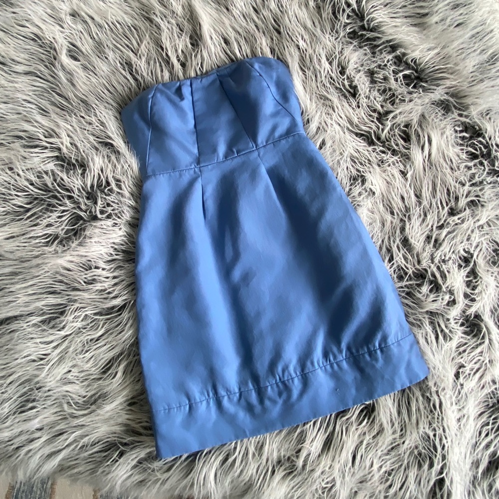 Strapless blue J. Crew Dress ✨it has POCKETS✨